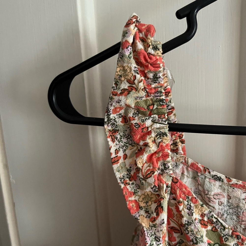 Floral Dress with Ruffle Straps - Picture 4 of 5
